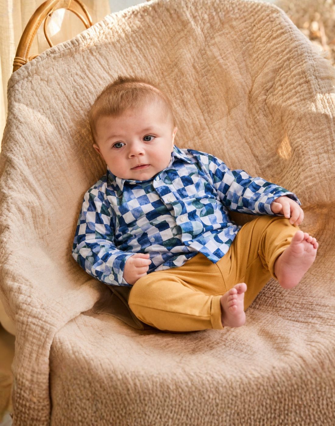GJ Baby White COTTON MODAL TWILL Regular SHIRT