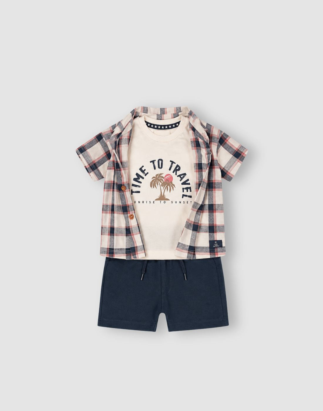 GJ Baby Boys Multi colour Cotton Regular CO-ORDINATE