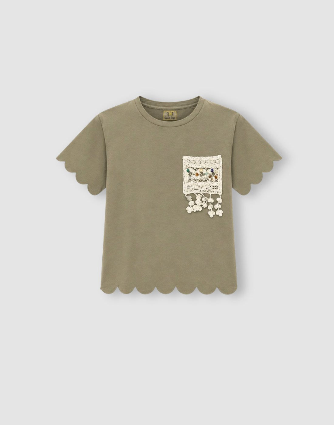 Applique Regular Cotton Knits Top