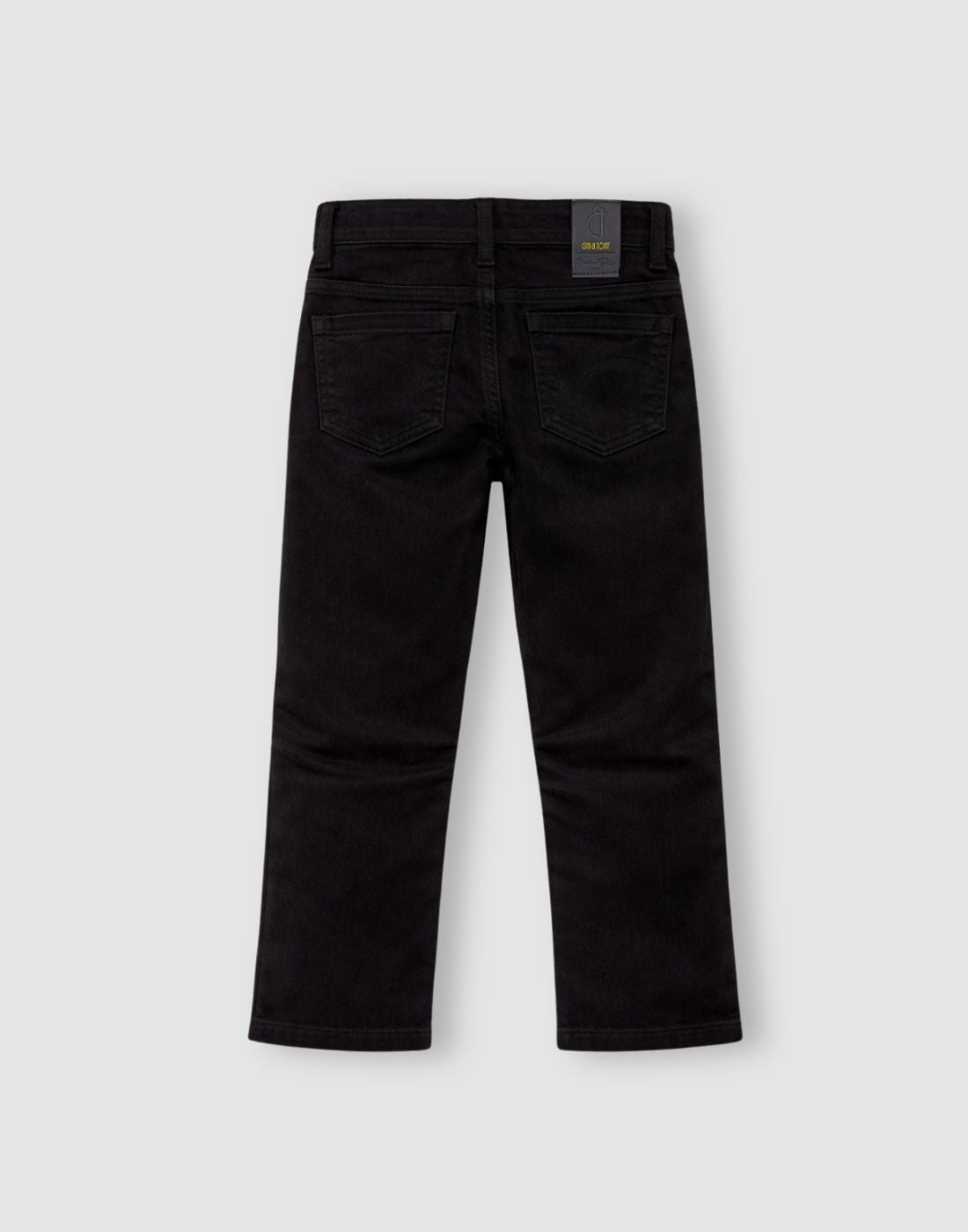 Boys Black Denim Jeans Fixed Waist