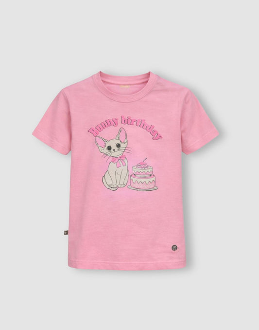 Gini and Jony Girls Pink Graphic Cotton Knit Top