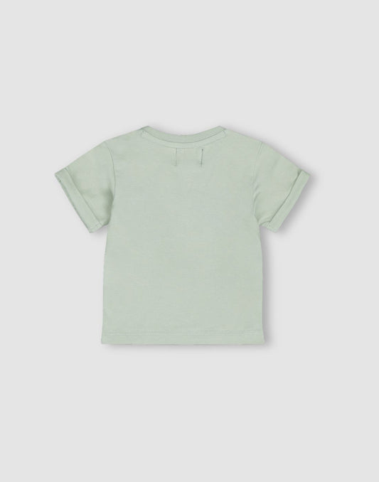 GJ Baby Boys Soft Sage Cotton Regular T-SHIRT