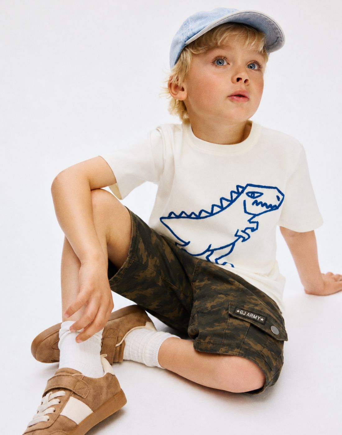 Gini and Jony Boys Olive Bermuda
