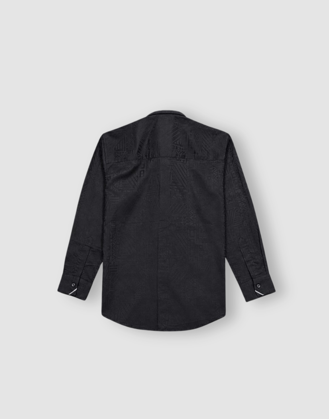 Boys Black Textured Full Sleeve Shirt