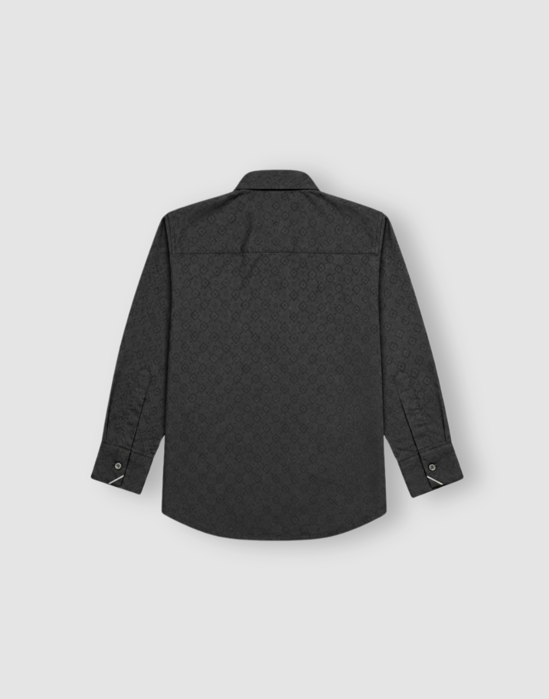 Boys Olive Textured Full Sleeve Shirt