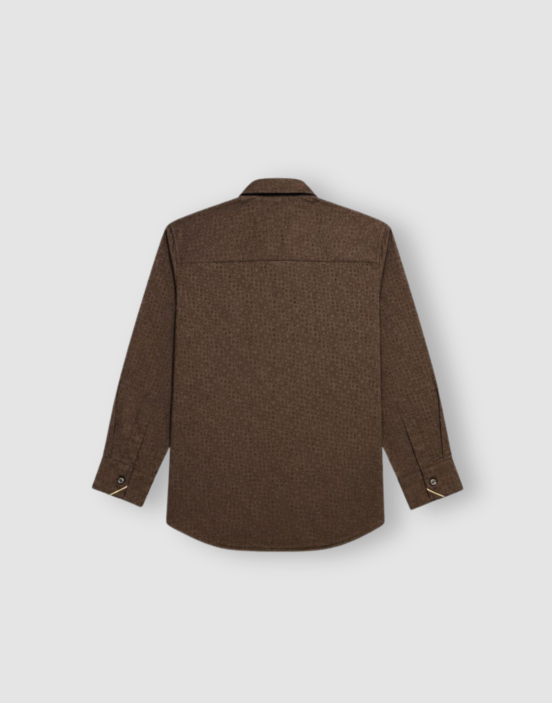 Boys Brown Textured Full Sleeve Shirt