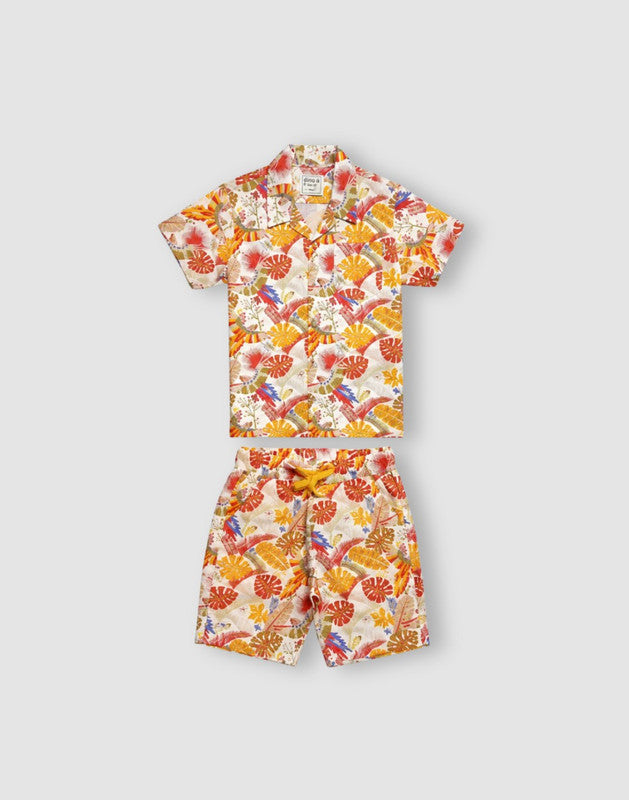 Tropical Print Regular Cotton Co-Ordinate
