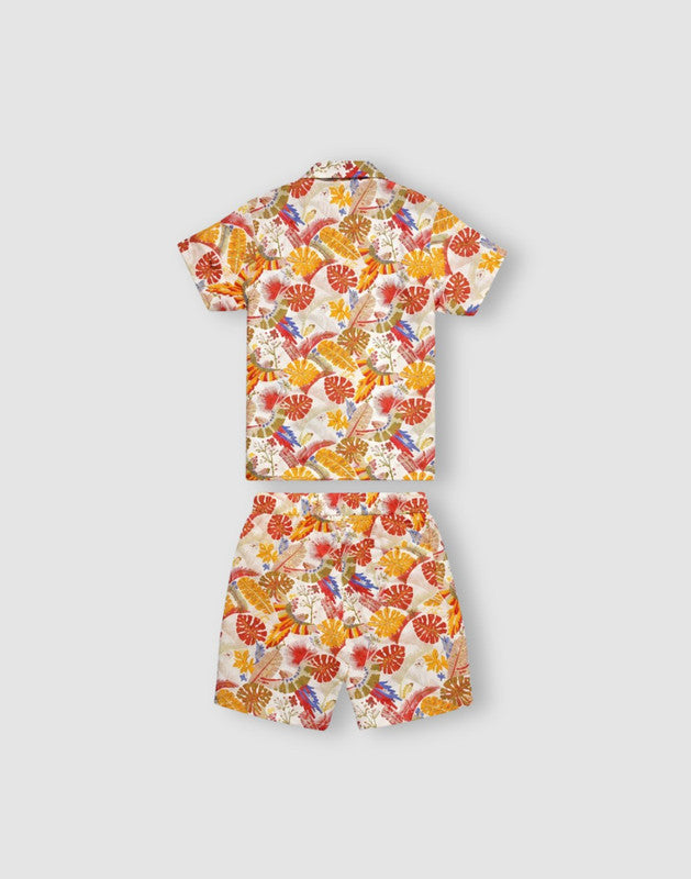 Tropical Print Regular Cotton Co-Ordinate