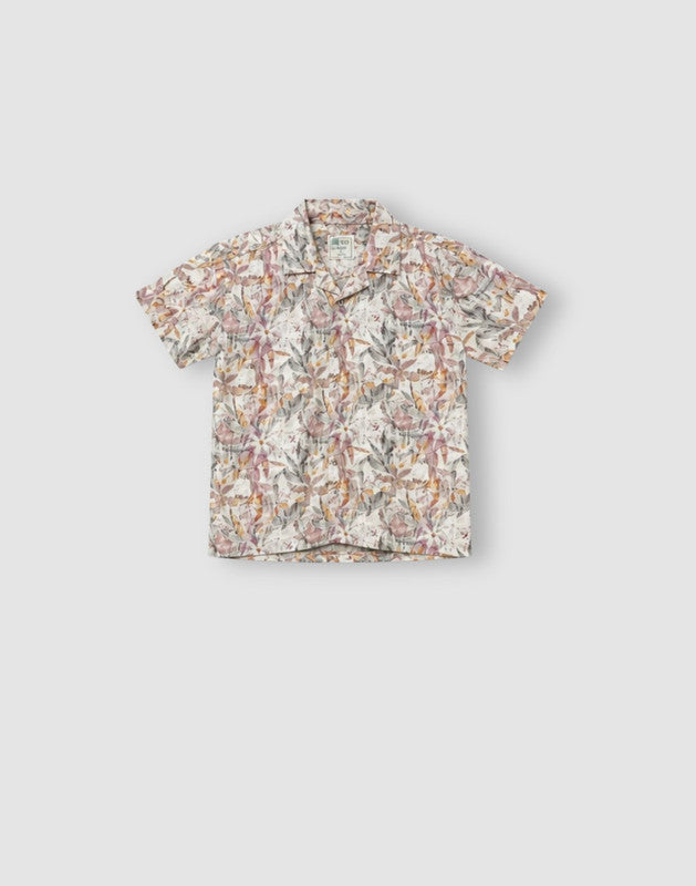 Botanical Leaf print Regular Cotton Shirt