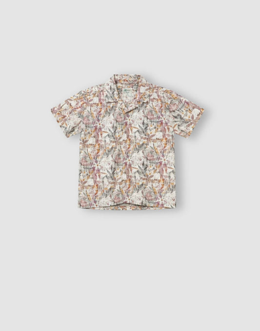 Botanical Leaf print Regular Cotton Shirt