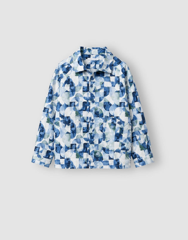 Geometric Print Regular Cotton Shirt