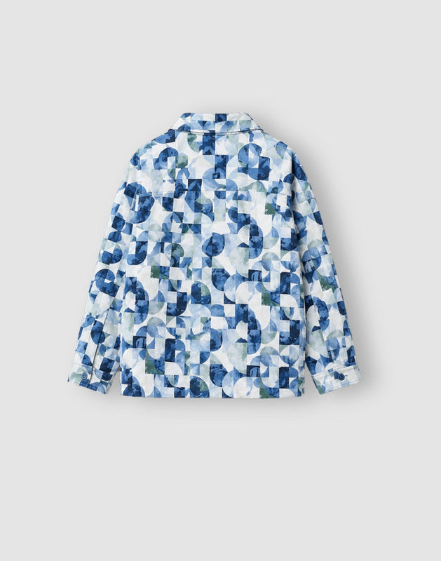 Geometric Print Regular Cotton Shirt