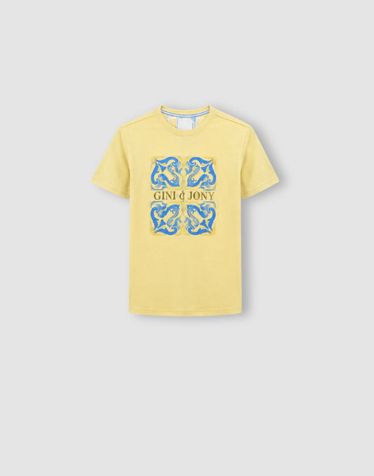 Abstract Regular Cotton T-Shirt