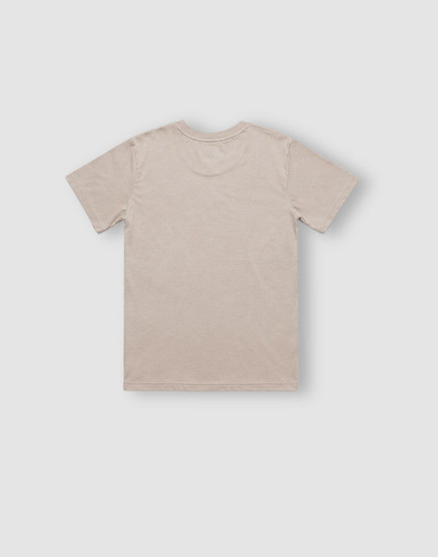Beige Cotton T-Shirt Half Sleeves