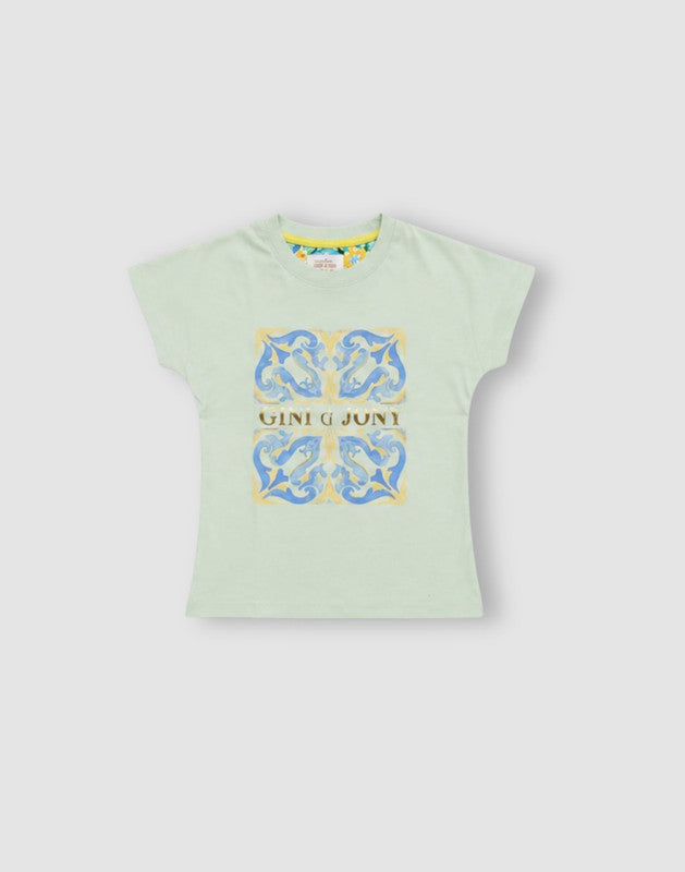 Abstract Regular Cotton Knits Top
