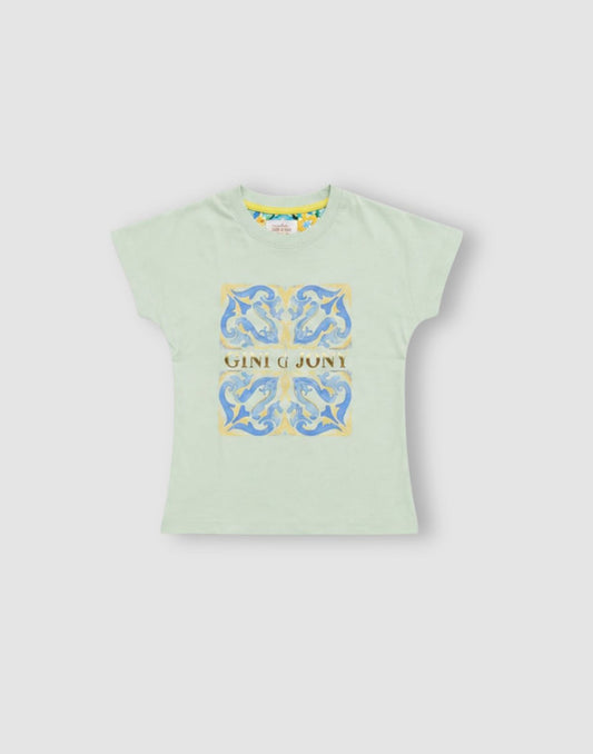 Abstract Regular Cotton Knits Top
