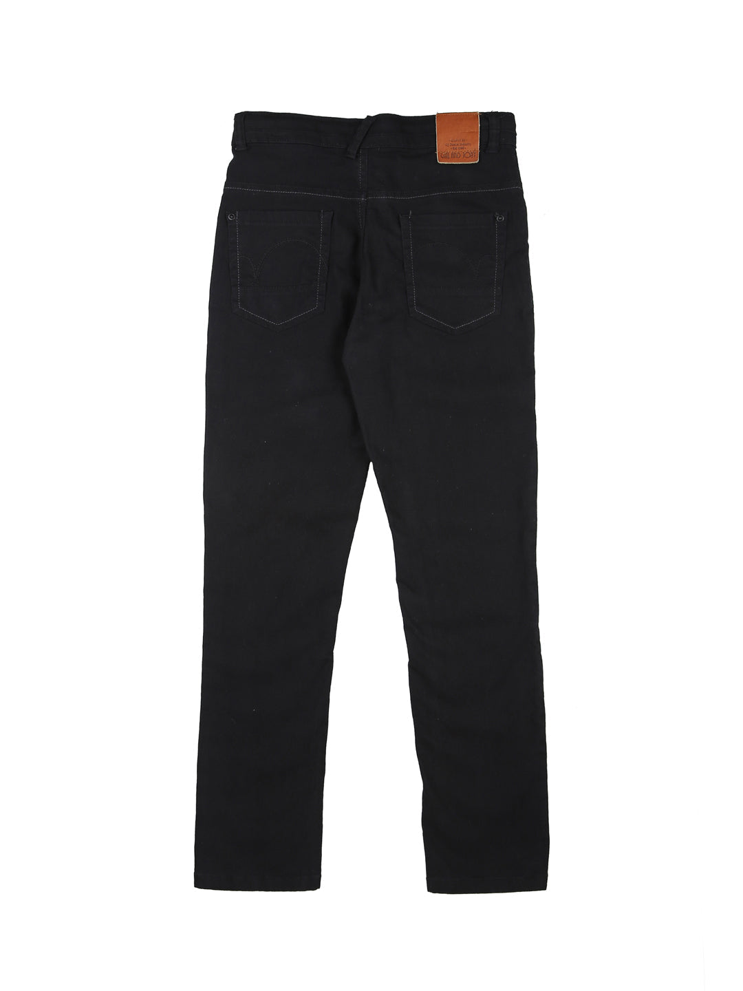 Boys Black Solid Denim Jeans Fixed Waist