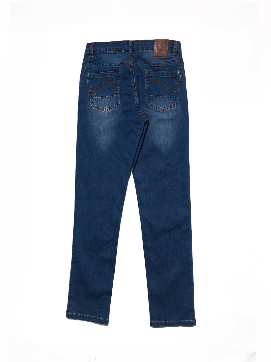 Boys Blue Denim Solid Fixed Waist Jeans