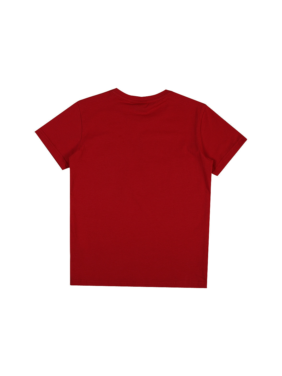 Boys Red Printed Cotton T-Shirt