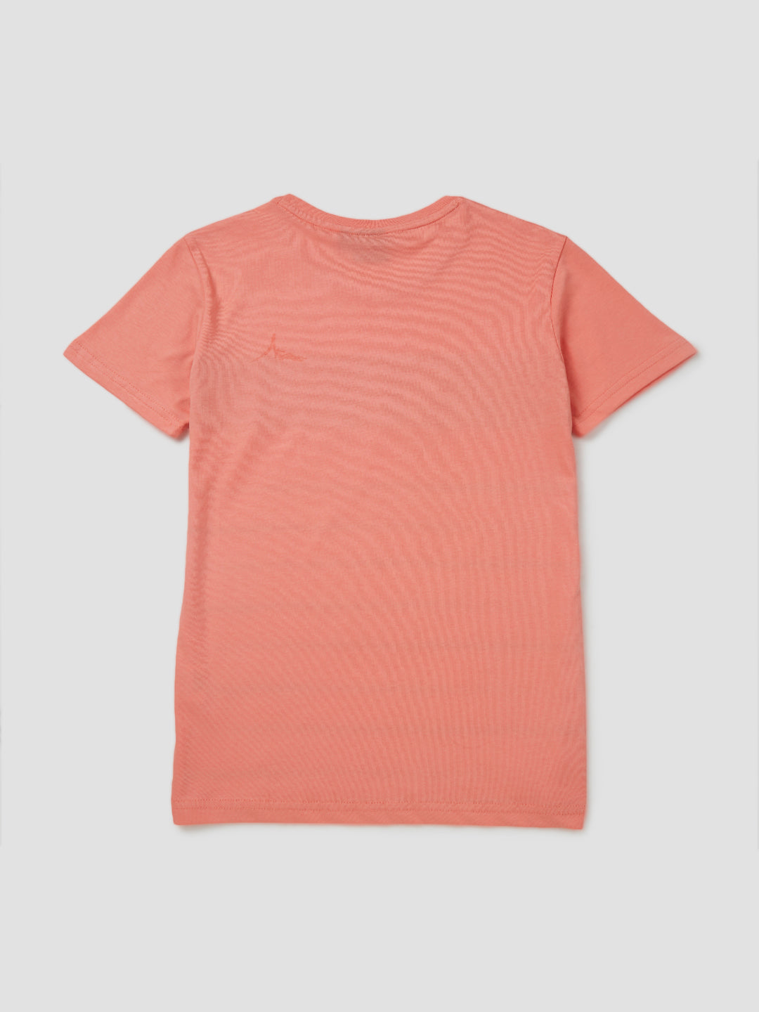 Boys Pink Printed Cotton T-Shirt