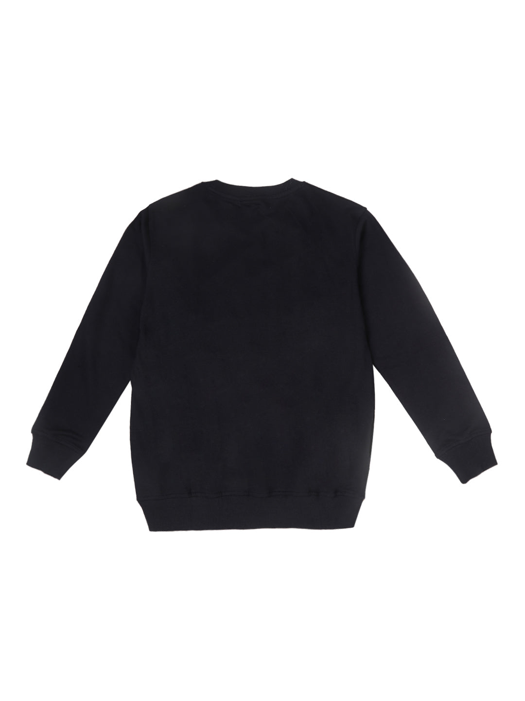 Boys Navy Blue Printed Knits Sweat Shirt