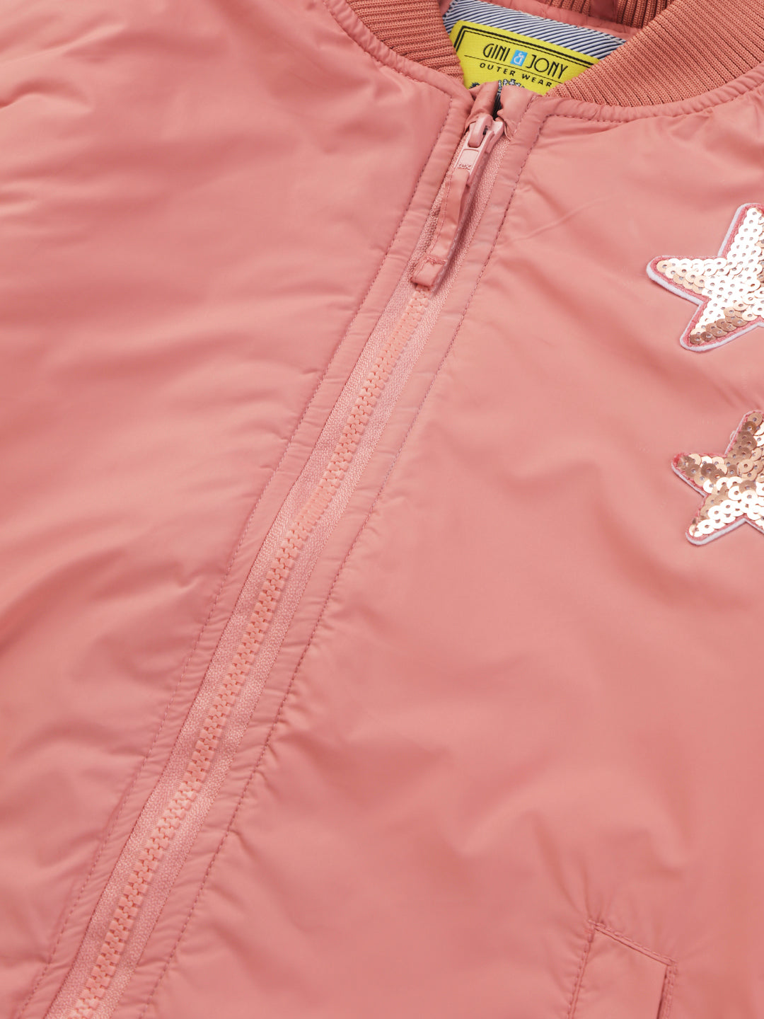 Girls Pink Solid Polyster Heavy Winter Jacket