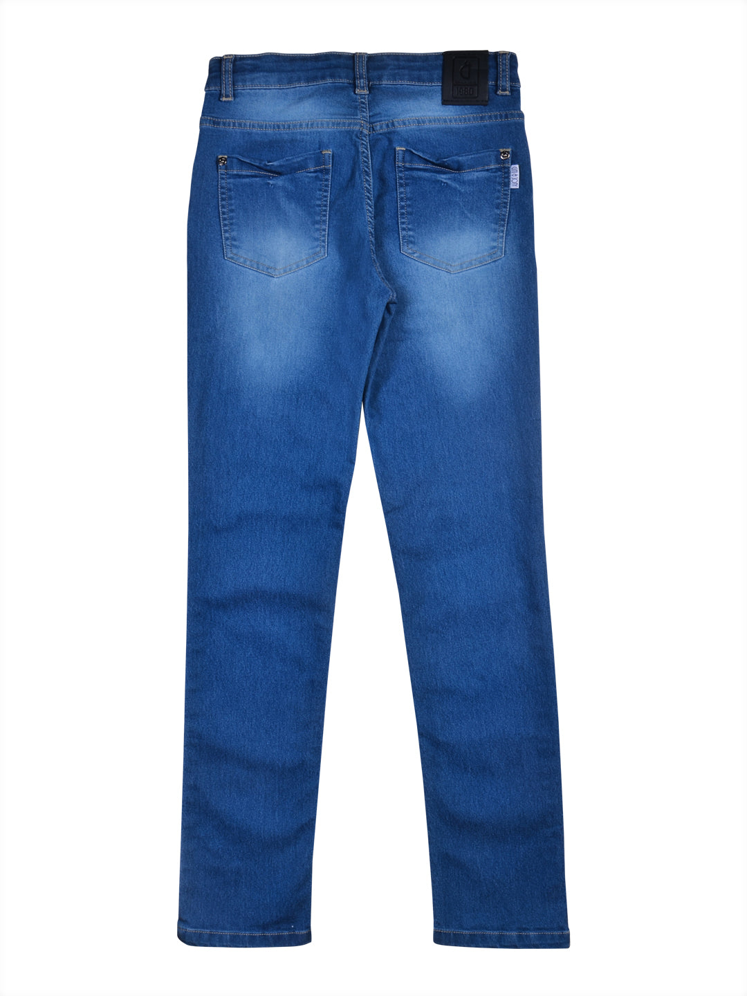 Boys Blue Washed Denim Jeans Fixed Waist