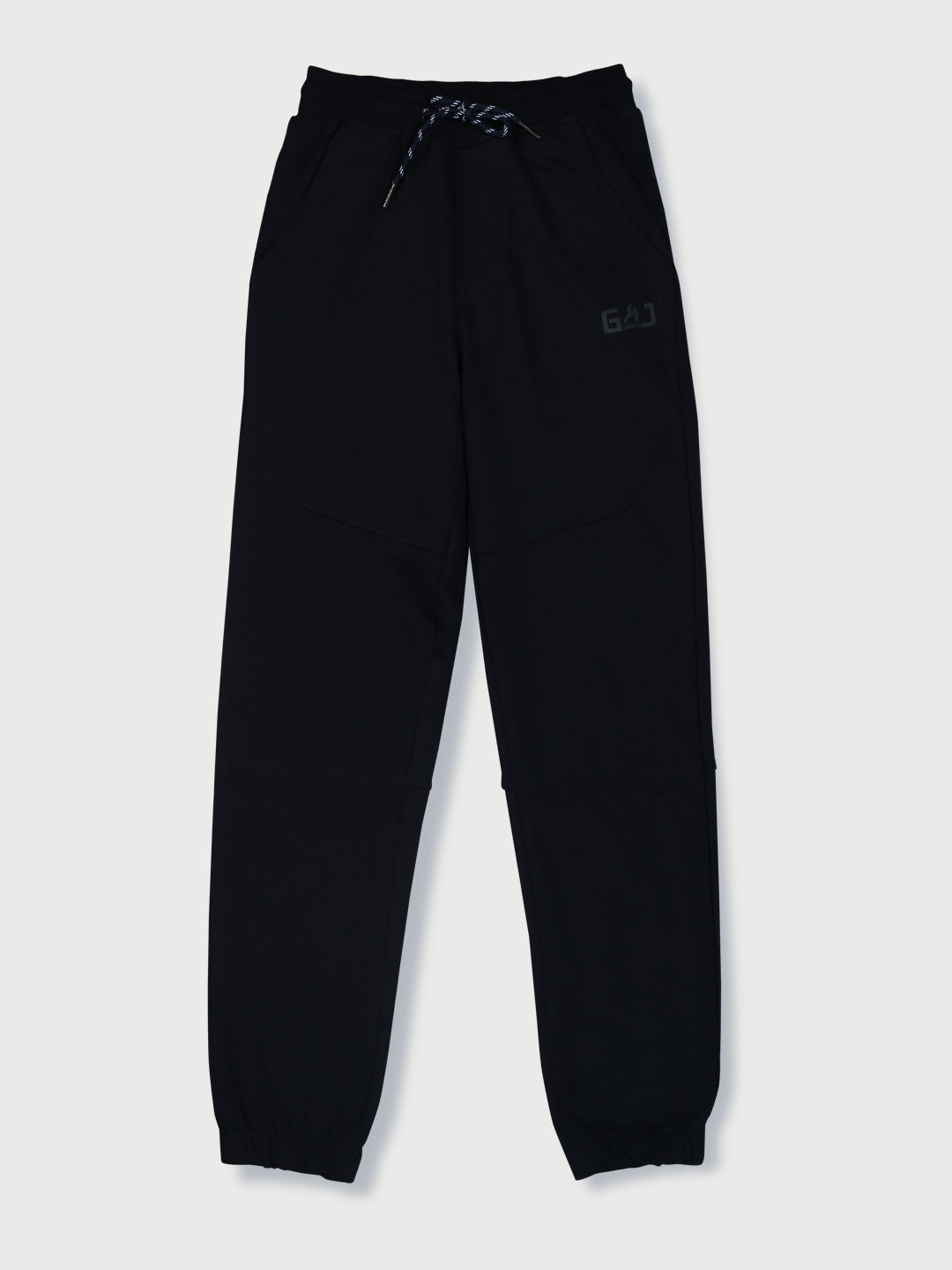Boys Navy Blue Solid Knits Track Pant