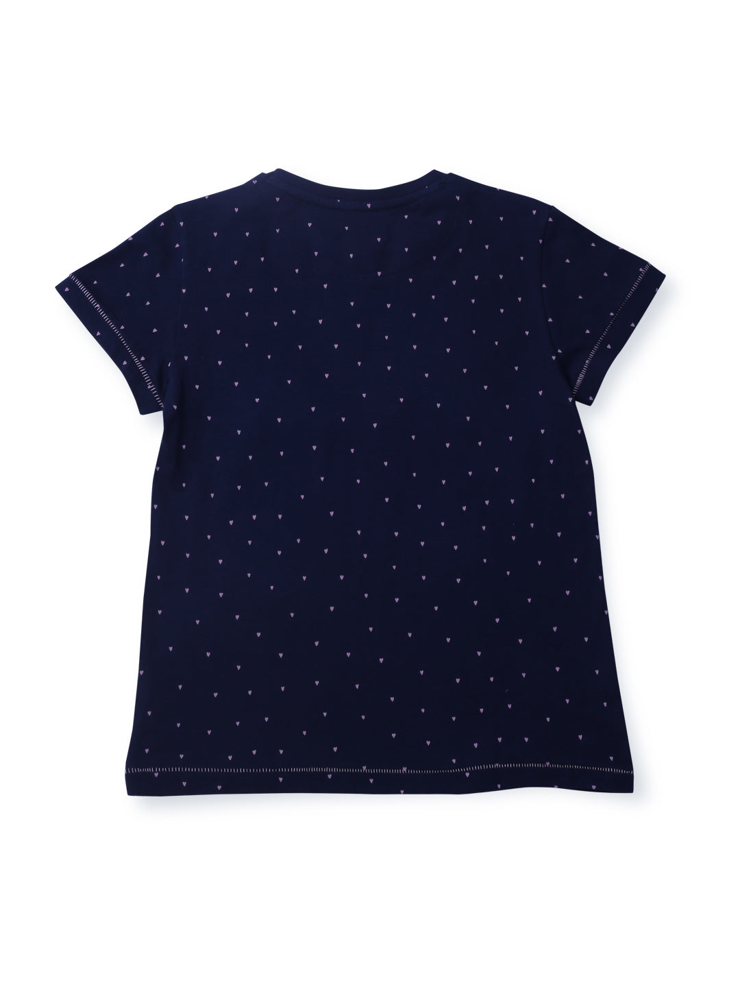 Girls Navy Blue Applique Knits Knits Top