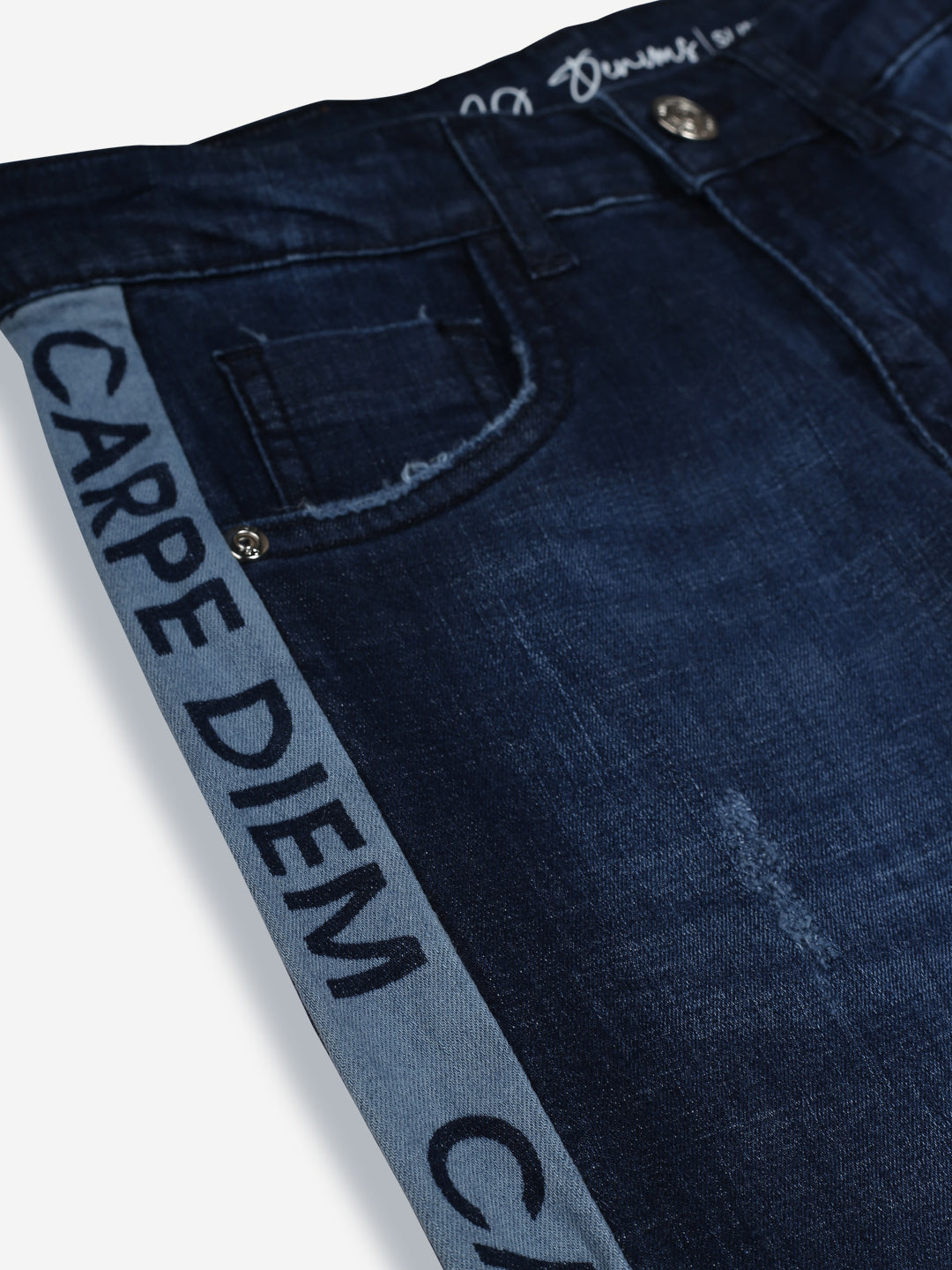 Boys Blue Solid Denim Jeans