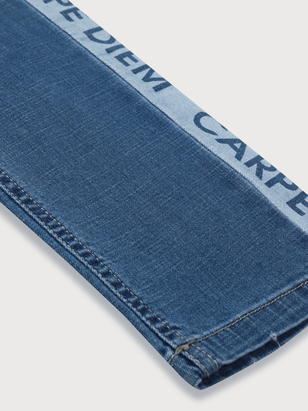 Boys Navy Blue Solid Denim Jeans