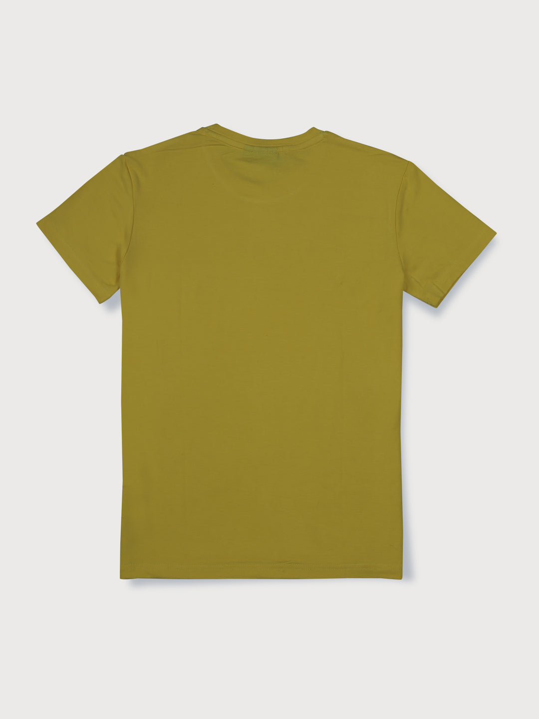 Boys Yellow Printed Knits T-Shirt