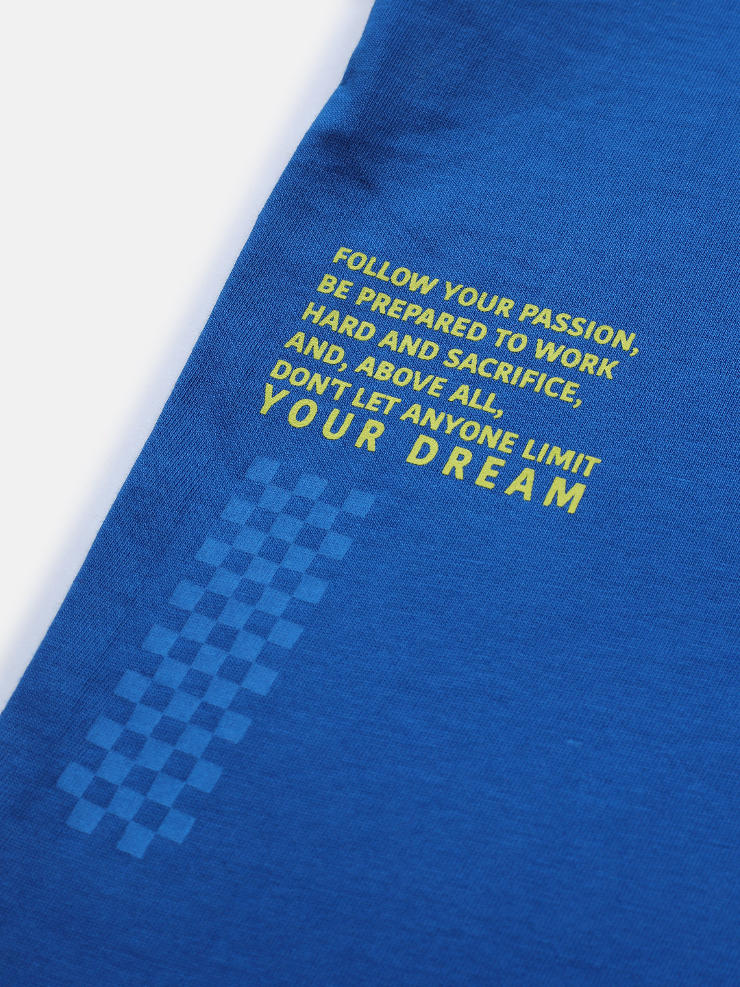 Boys Blue Printed Knits T-Shirt