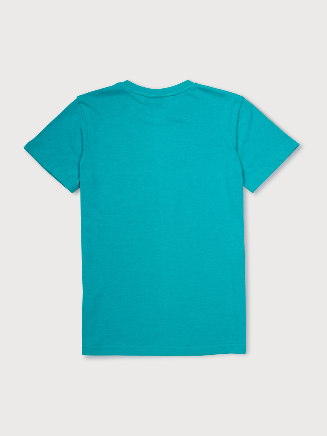 Boys Green Printed Knits T-Shirt