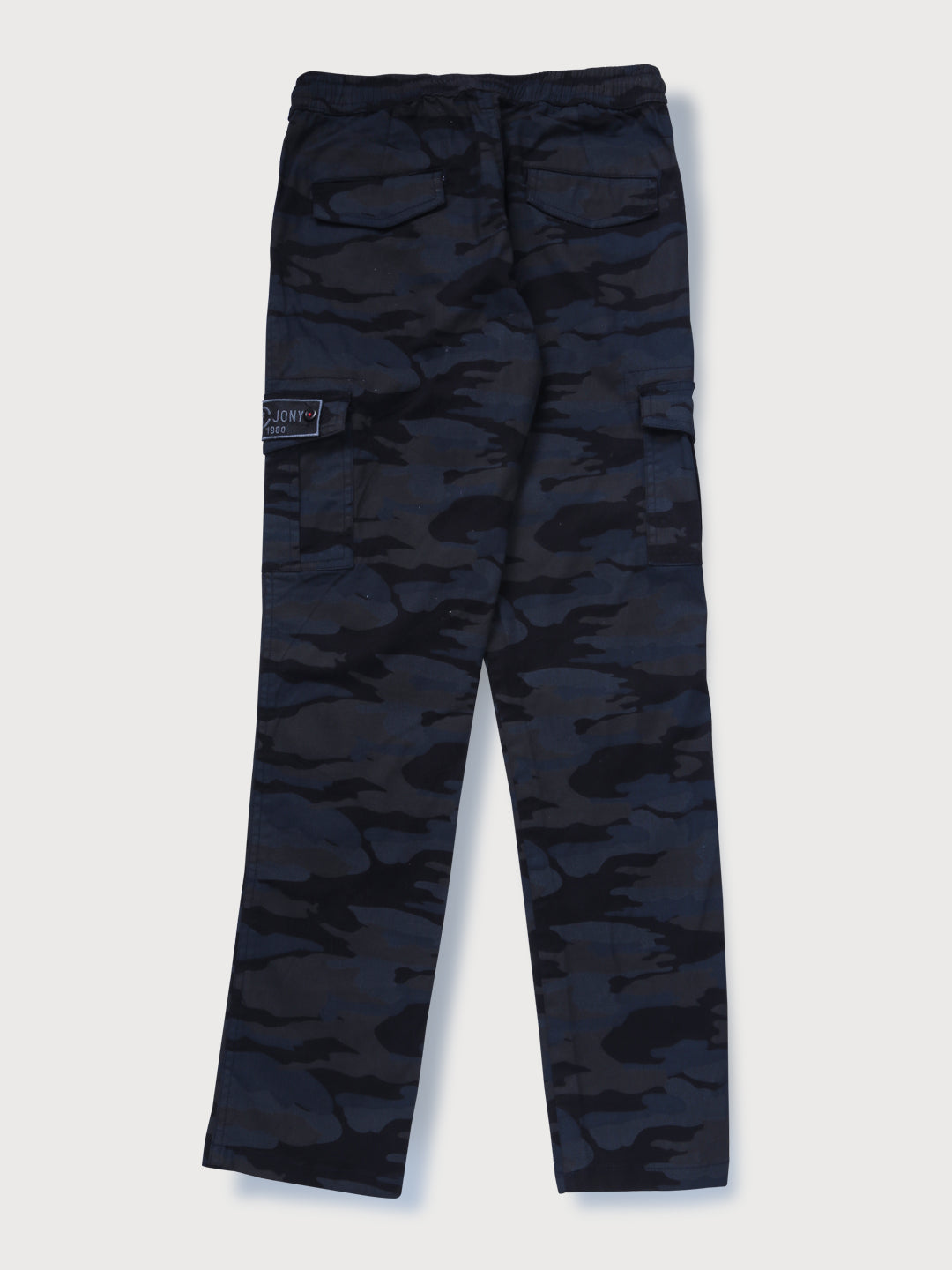 Boys Navy Blue Camouflage Woven Trouser