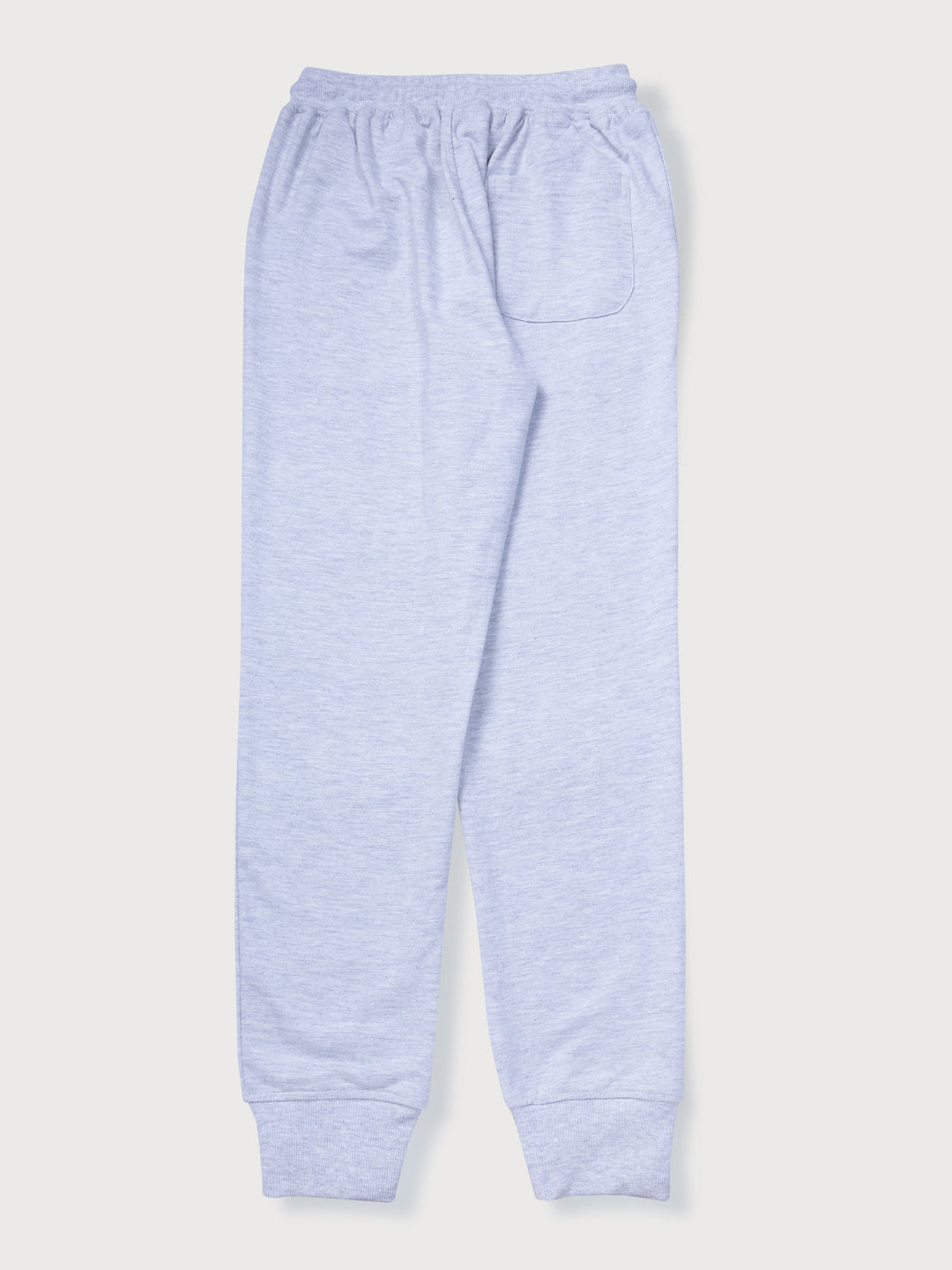 Boys Grey Solid Knits Track Pant
