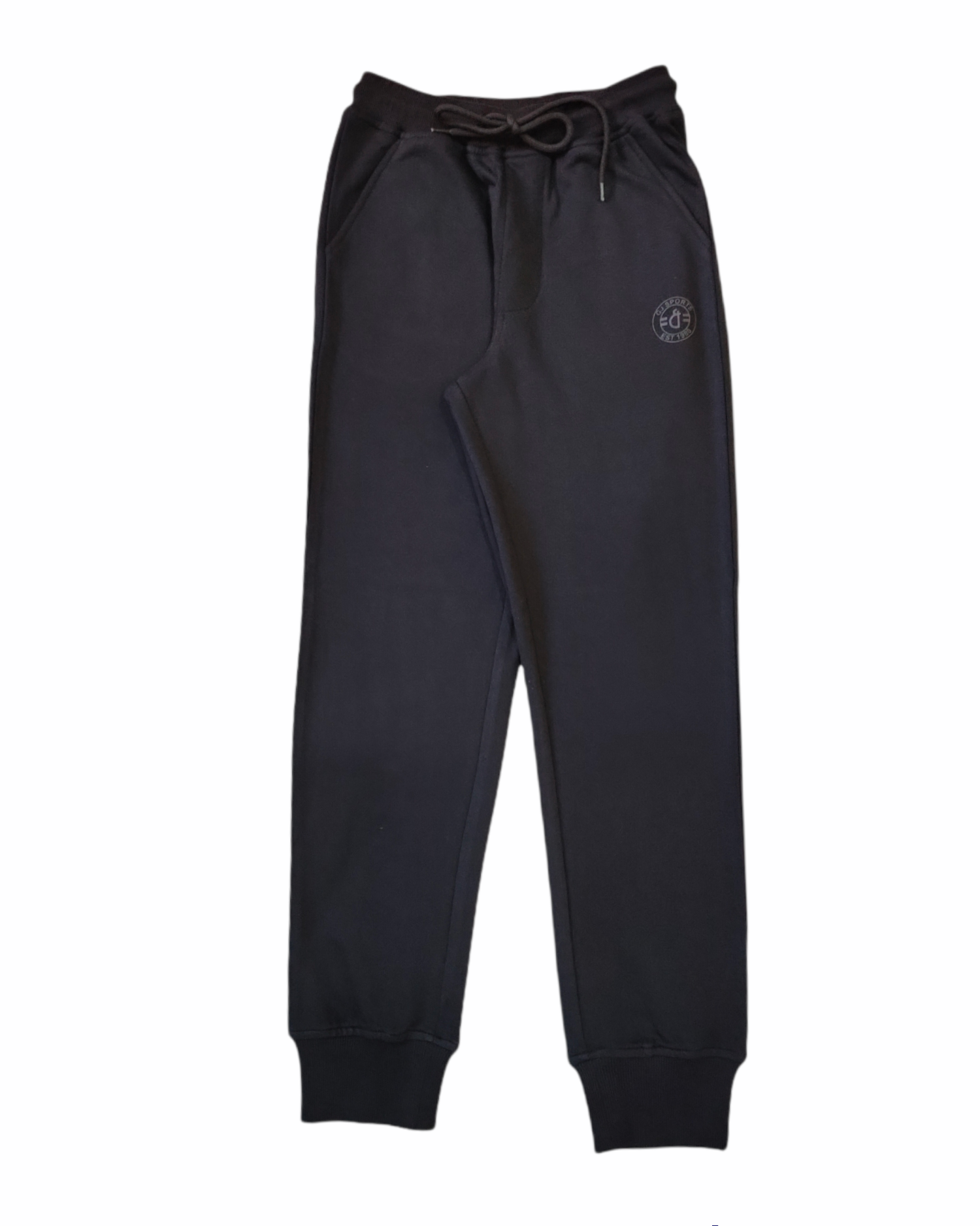 Boys Black Solid Knits Track Pant Elasticated