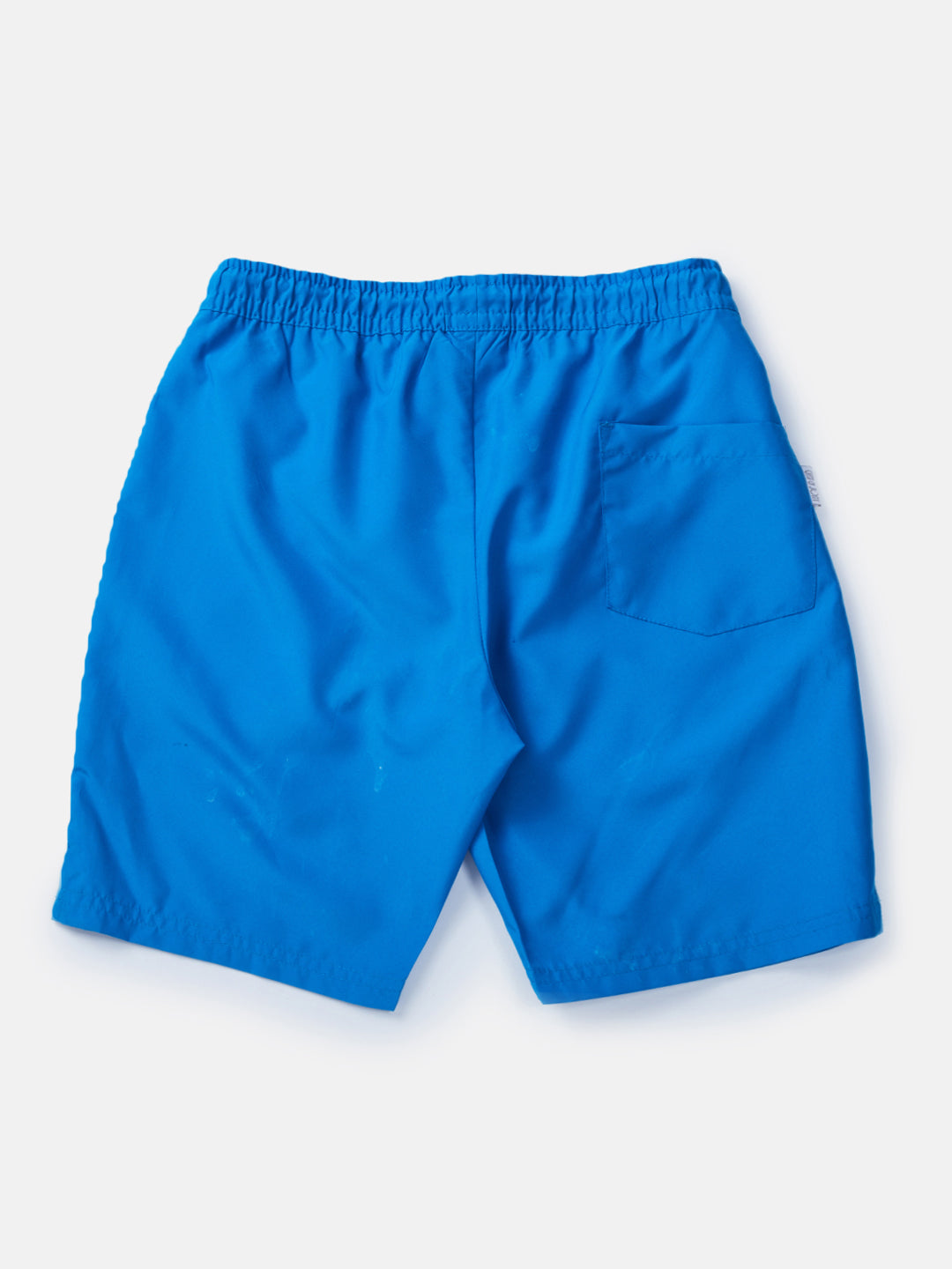 Boys Blue Knits Solid Elasticated Shorts