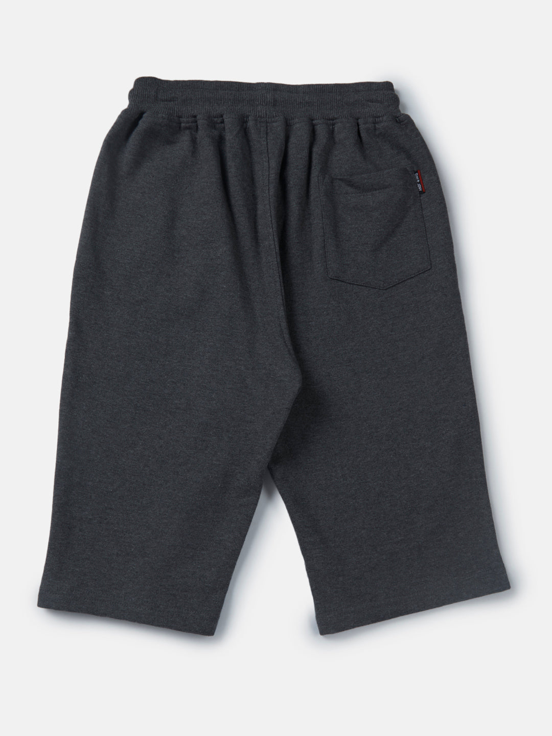 Boys Grey Solid Knits Bermuda