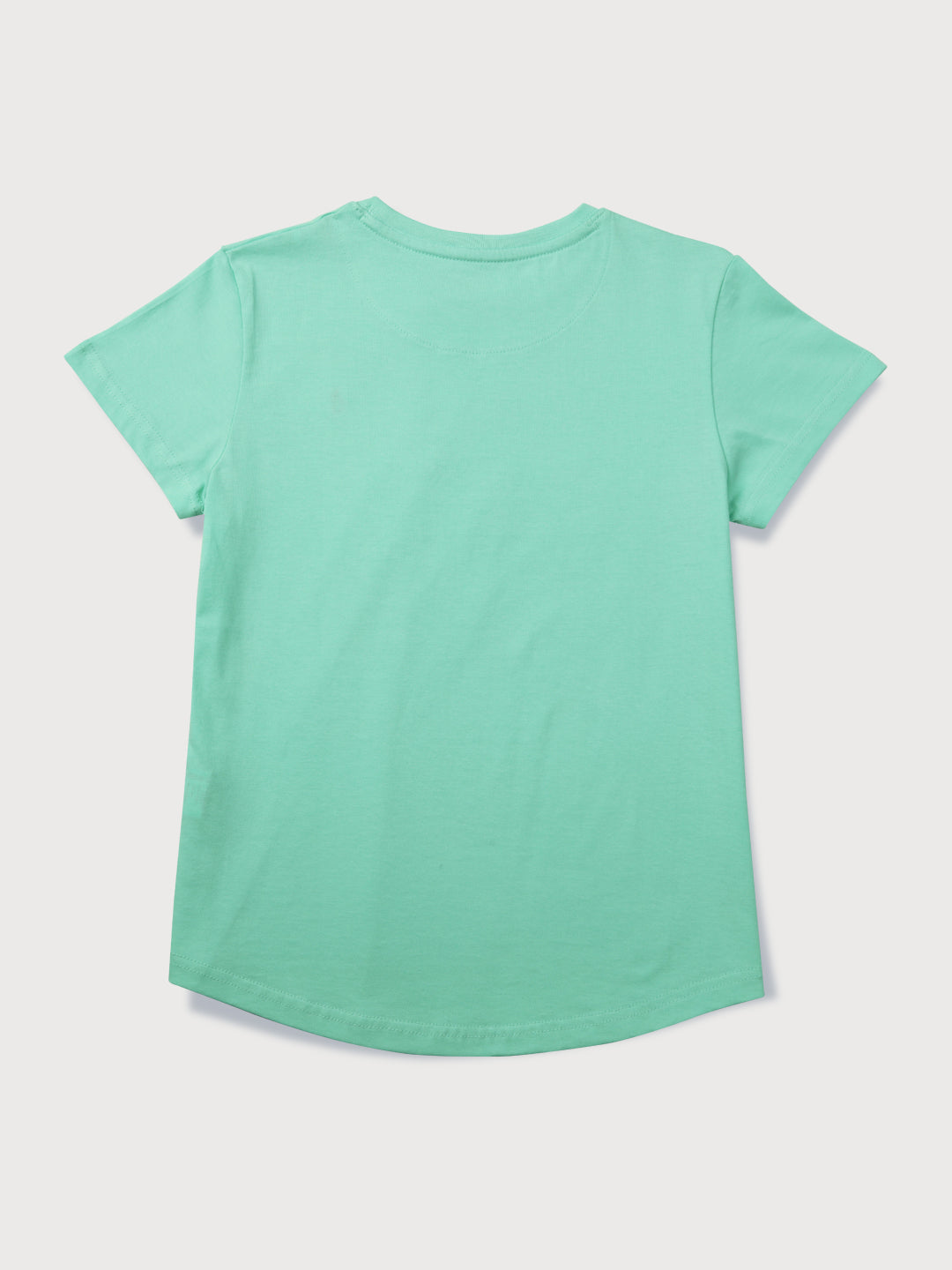 Girls Green Solid Knits Knits Top