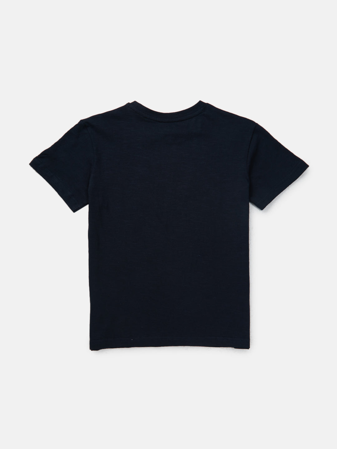 Boys Black Printed Cotton T-Shirt