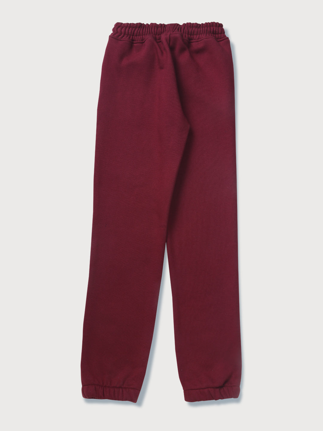 Girls Red Printed Cotton Track Pant