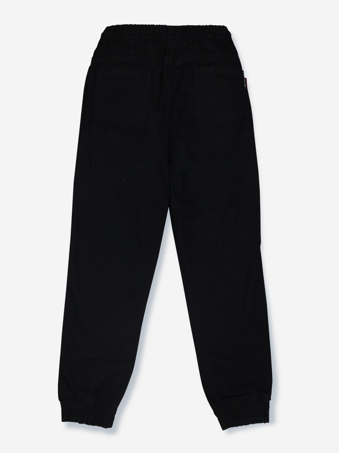 Boys Black Solid Woven Jeans