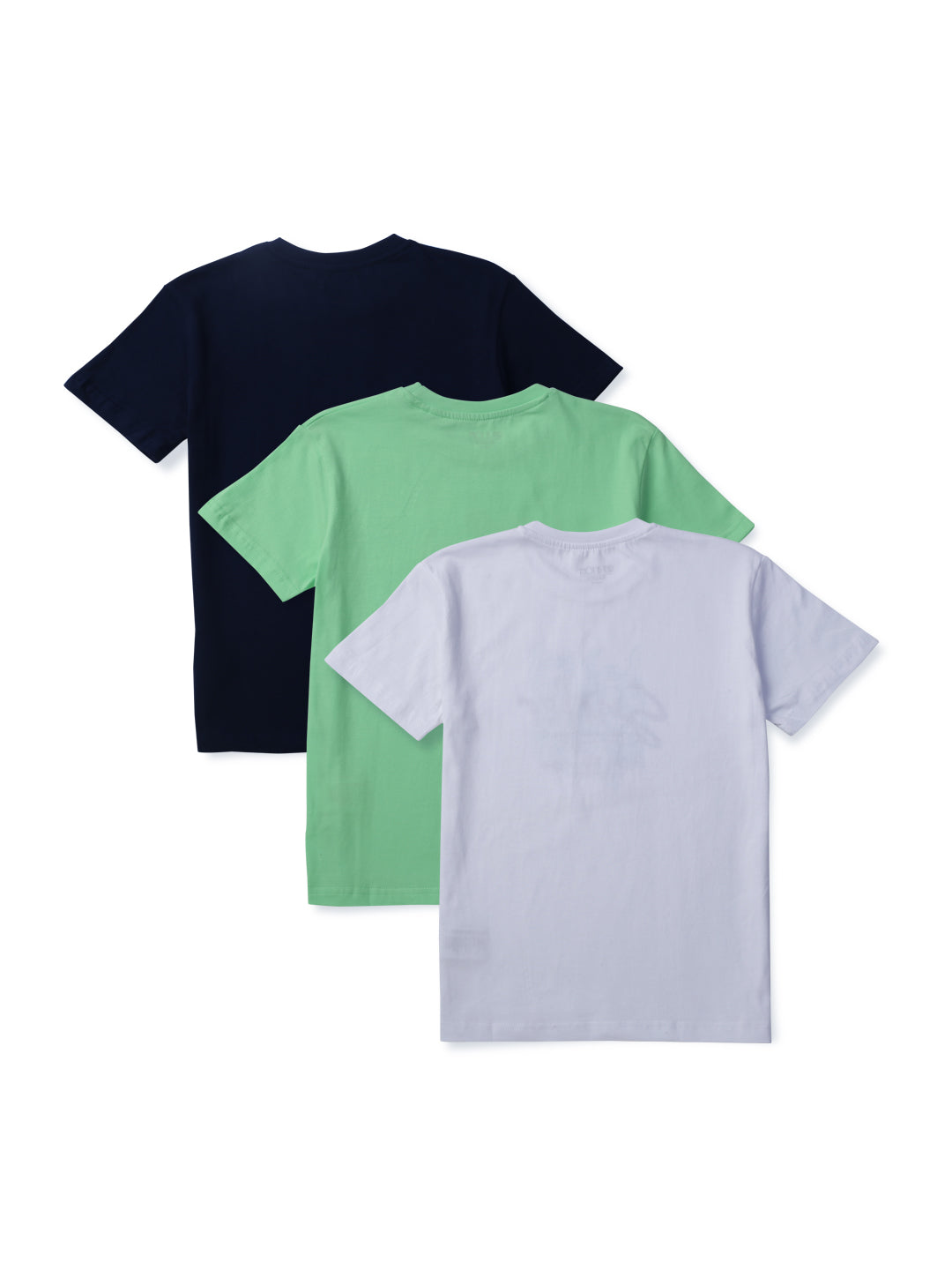 Boys Multicolor Printed Cotton T-Shirt Pack Of-3