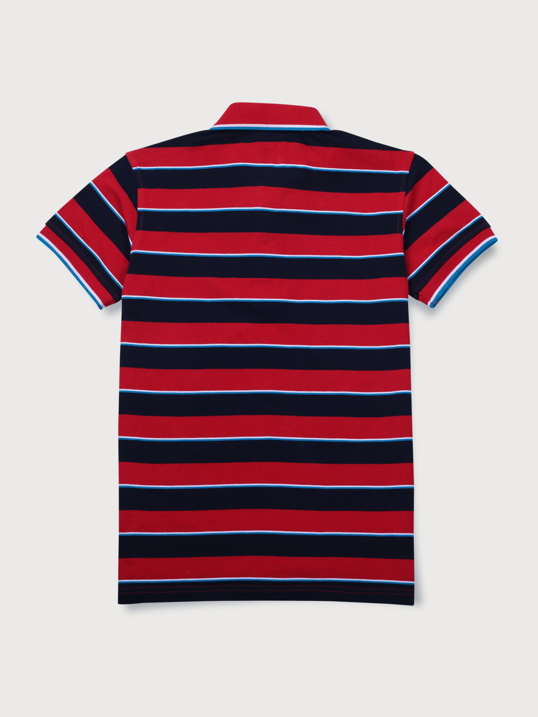 Boys Red striped knits Polo T-Shirt