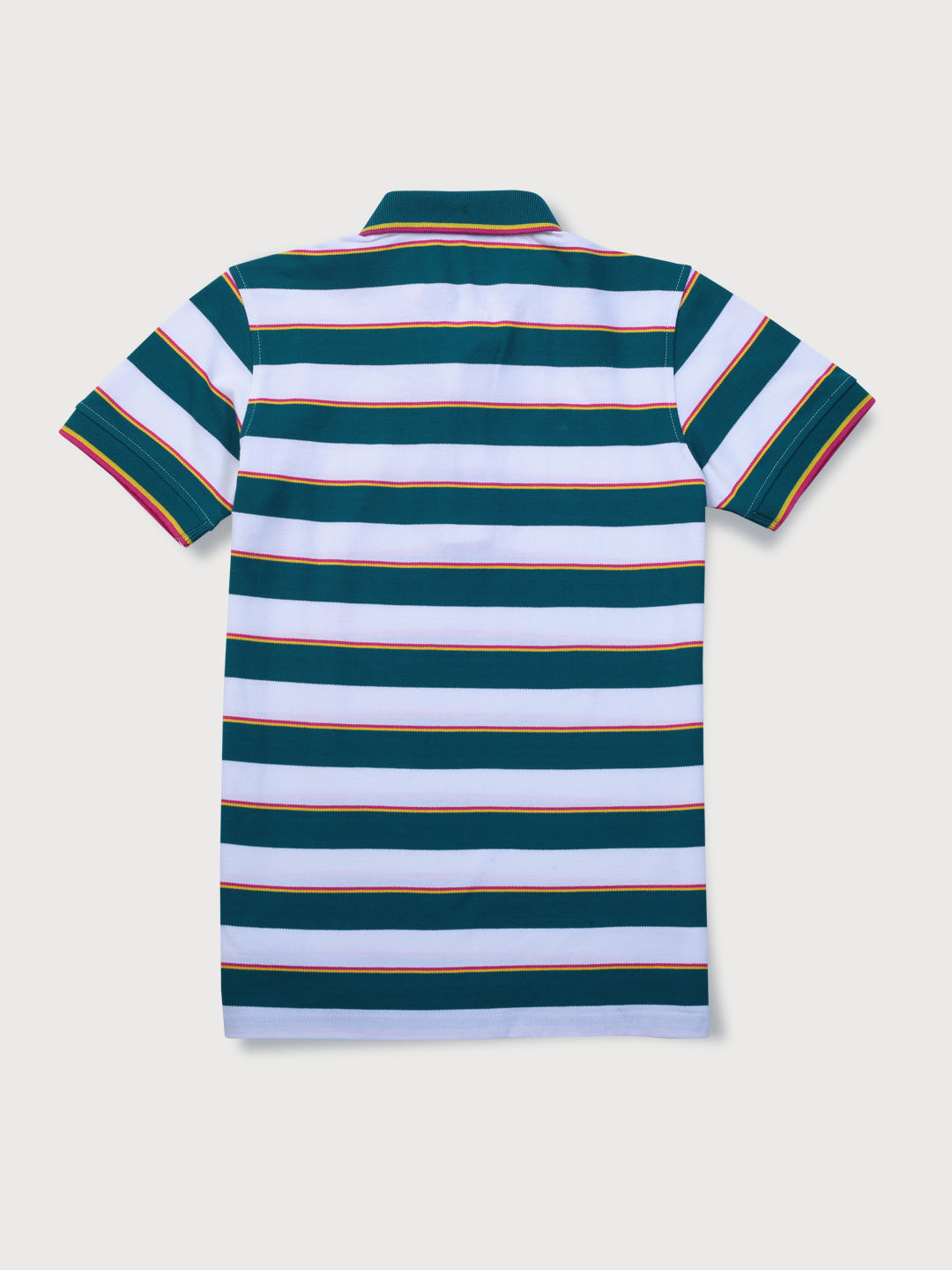 Boys Multicolor striped knits Polo T-Shirt