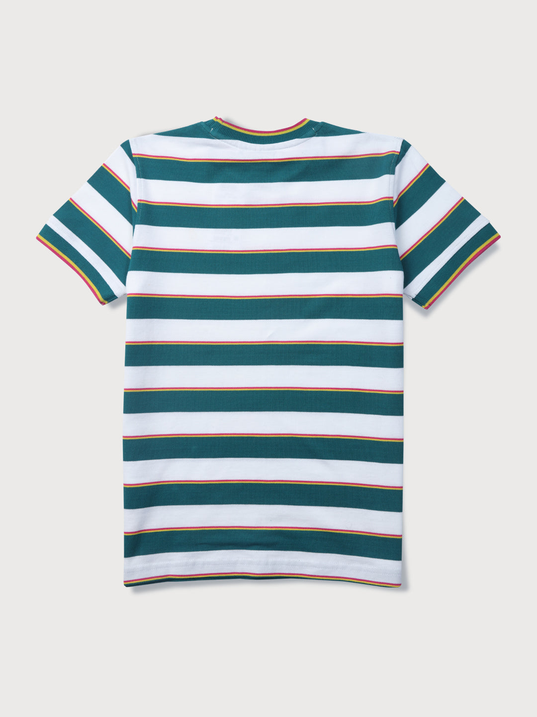 Boys Multicolor Striped Knits T-Shirt