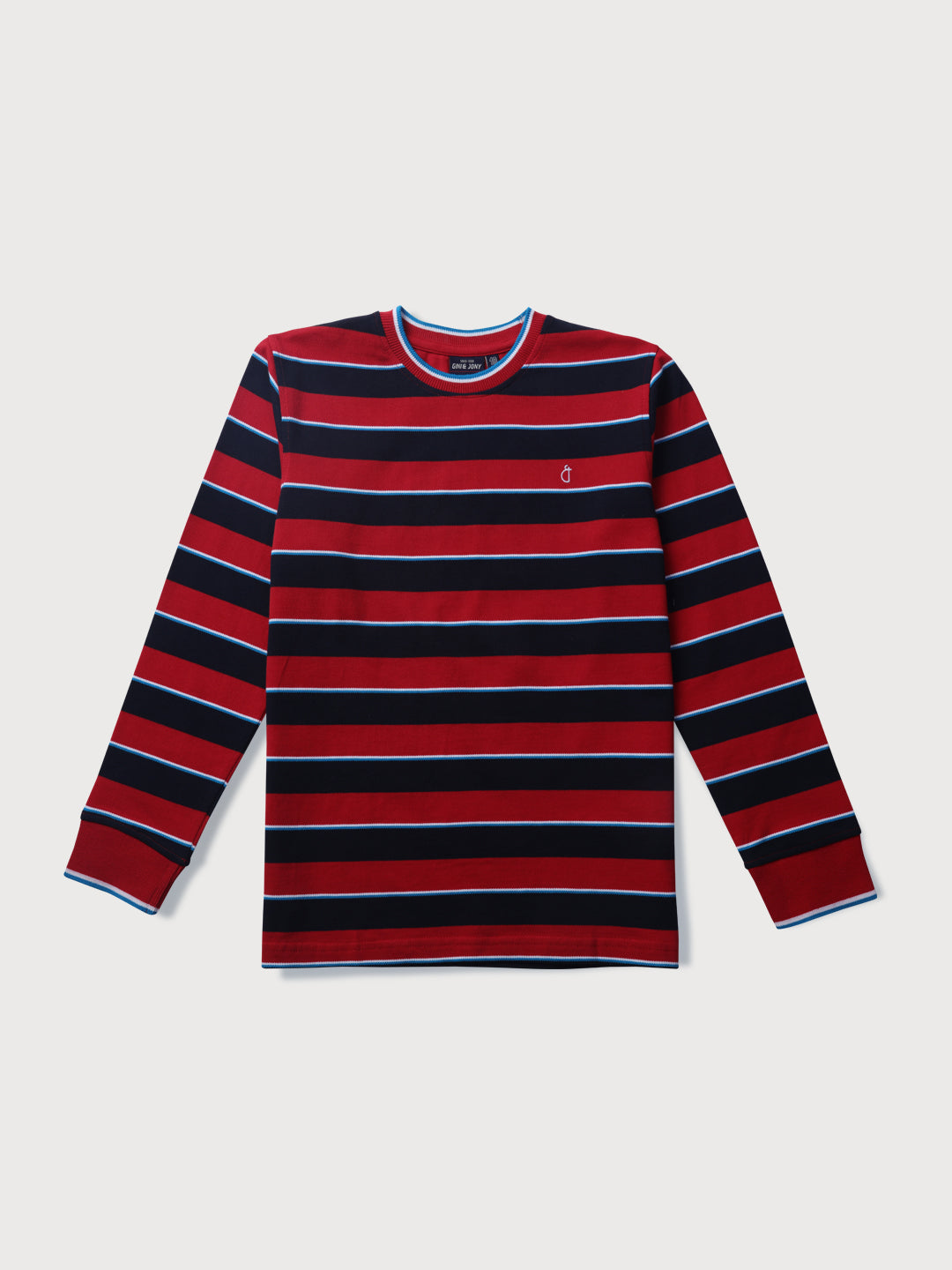 Boys Red Striped Knits T-Shirt