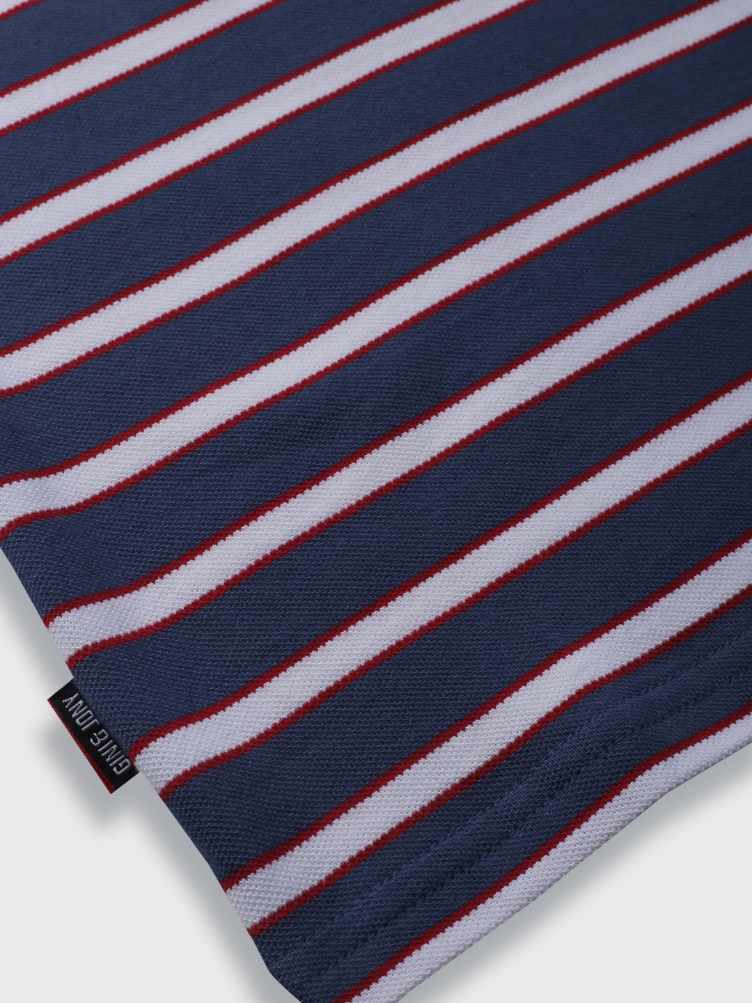 Boys Blue Cotton Striped Full Sleeves T-Shirt