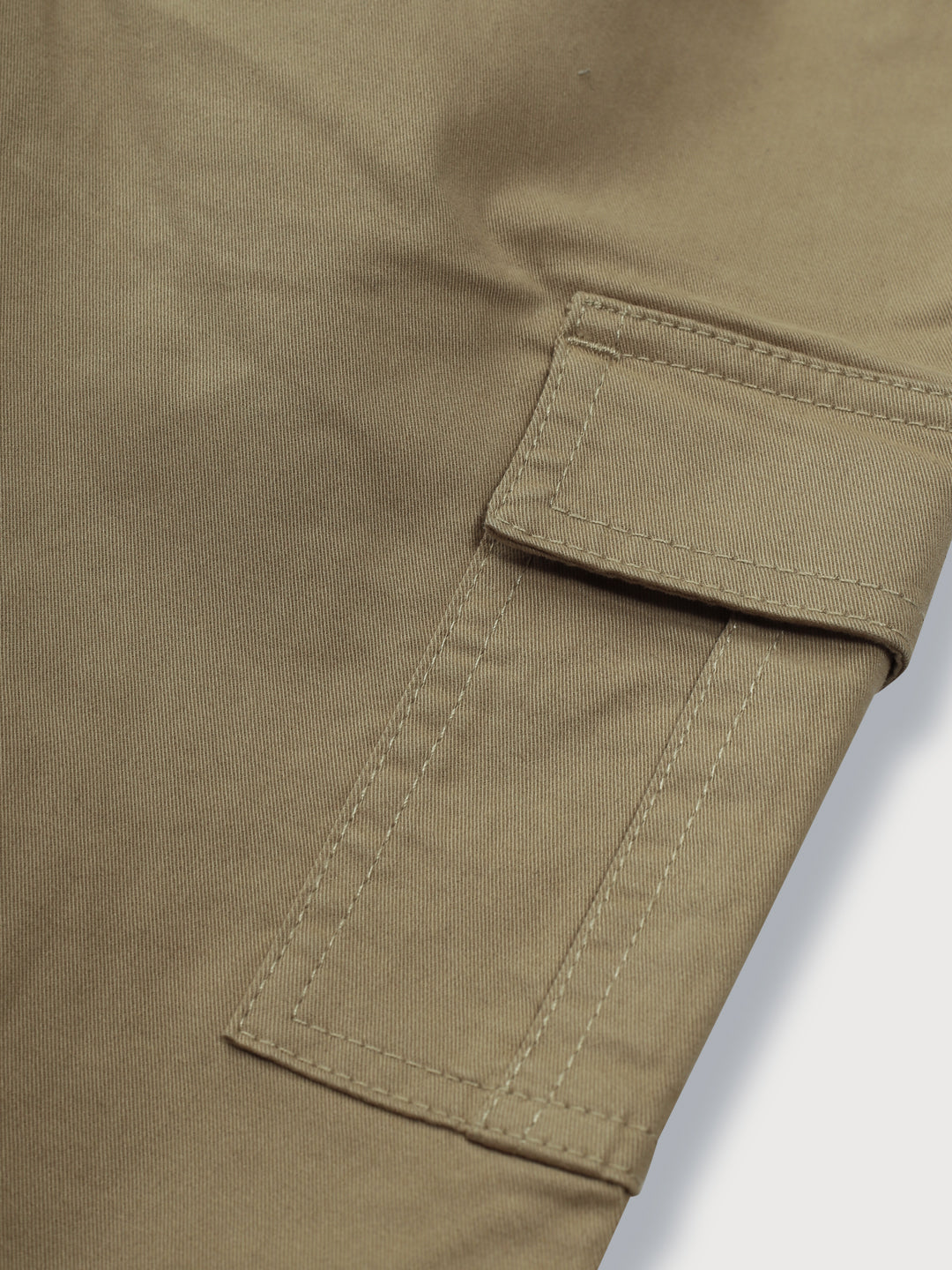 Boys Khaki Solid Cotton Bermuda